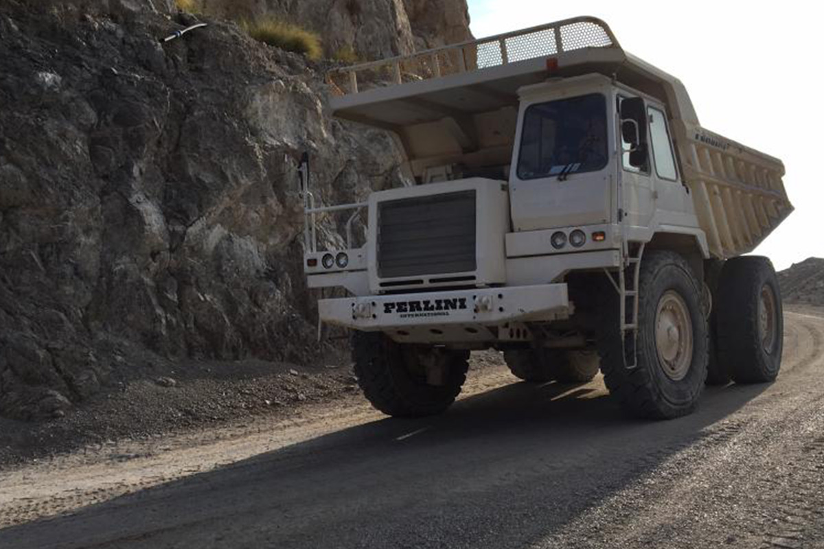 Heavy vehicle transit on a surface treated with Ecoroad Plus